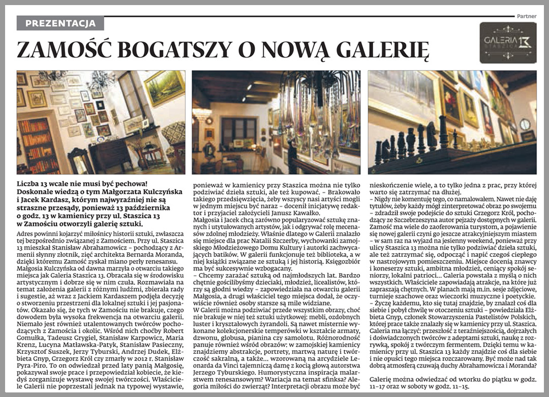 Zamość bogatszy o nową galerię